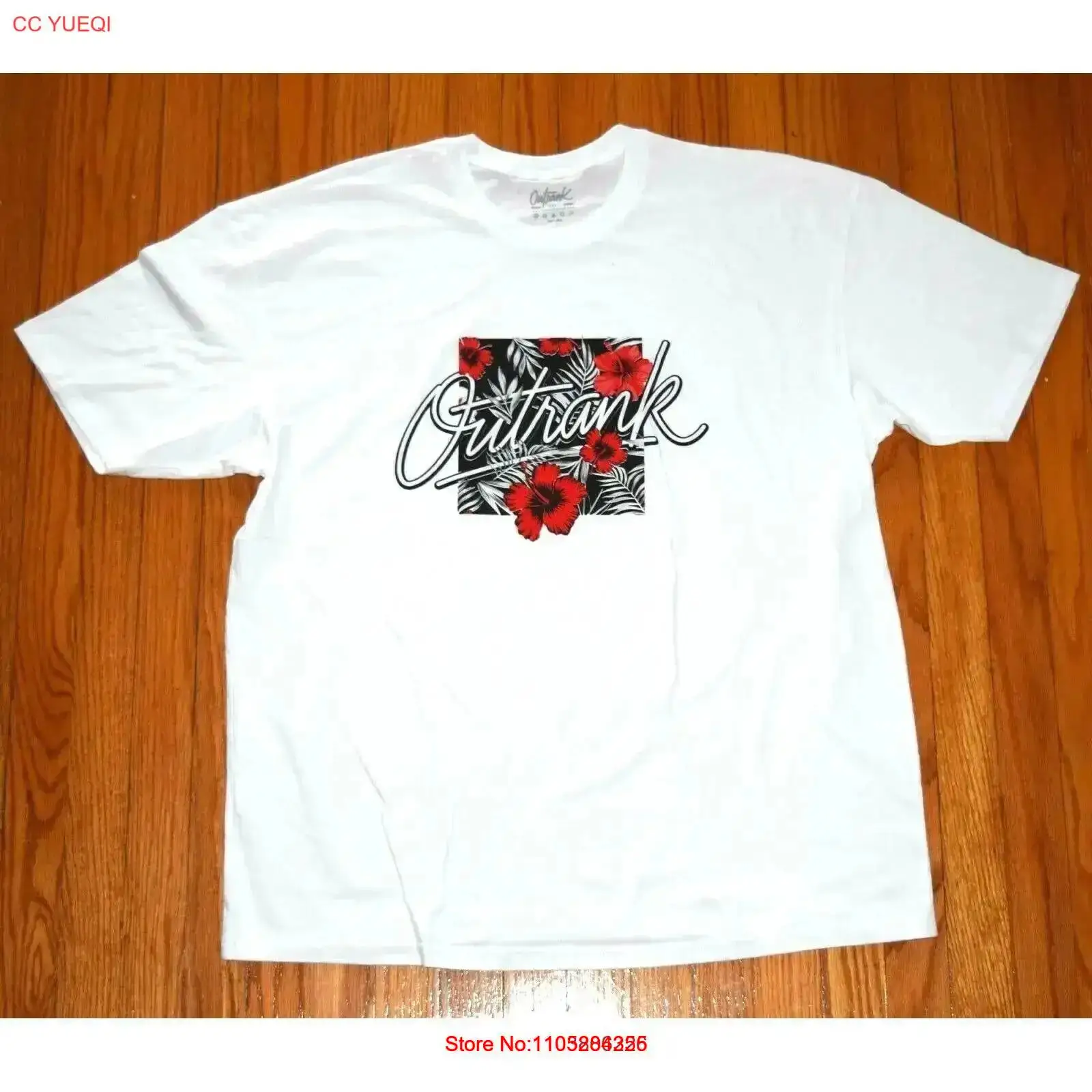 Streetwear Brand With White Flowers - Kaos Pria OutRank Brand Miami Streetwear