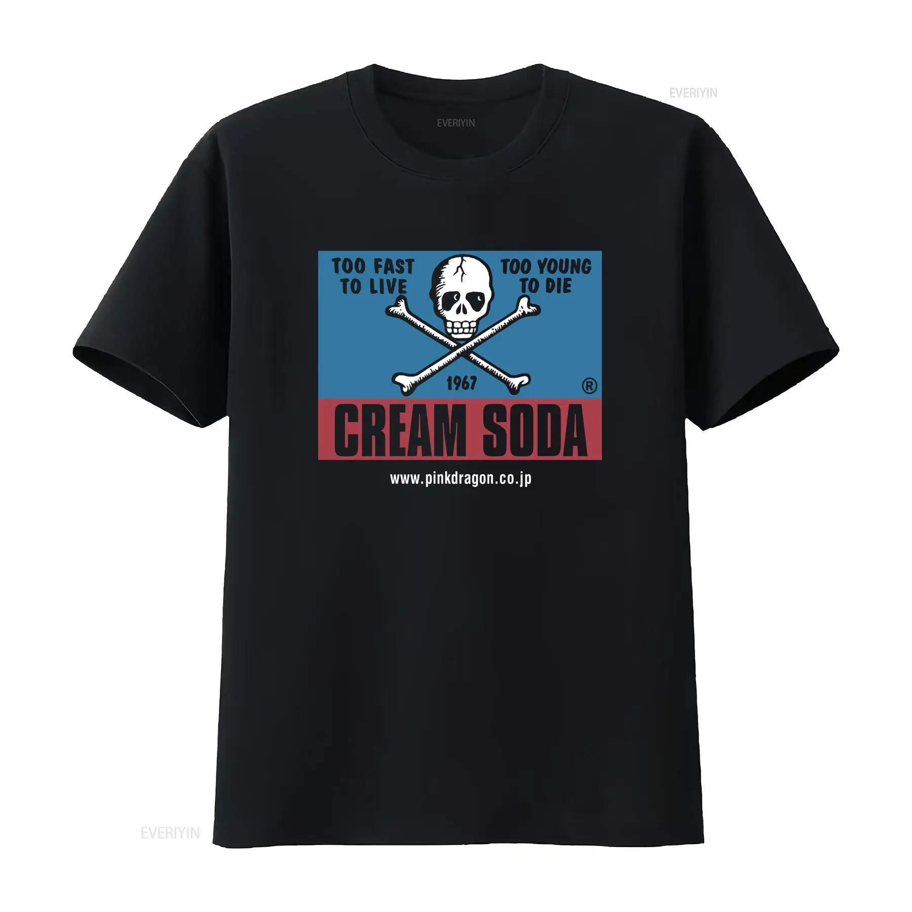Streetwear Brand Japanese - Kaos Vintage Cream Soda Skull Merek