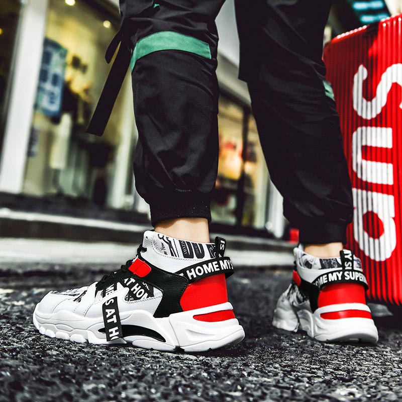 Sneakers Pria Chunky Atasan Ti - Streetwear Brand With White Flowers ulasan dan harga
