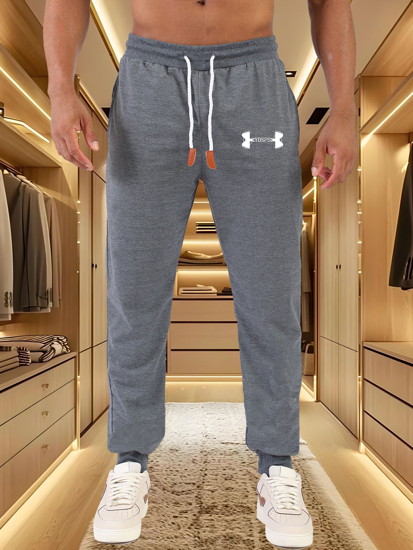 Celana Jogger Pria Sport Berme - Streetwear Brands Logo ulasan dan harga