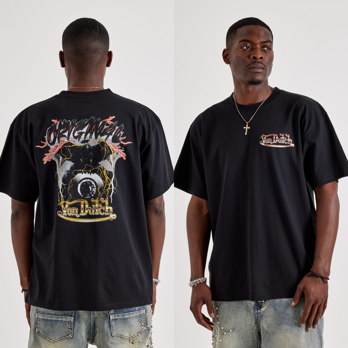 Kaos Katun Grafis Logo Flying  - Streetwear Brand With Eye Logo ulasan dan harga